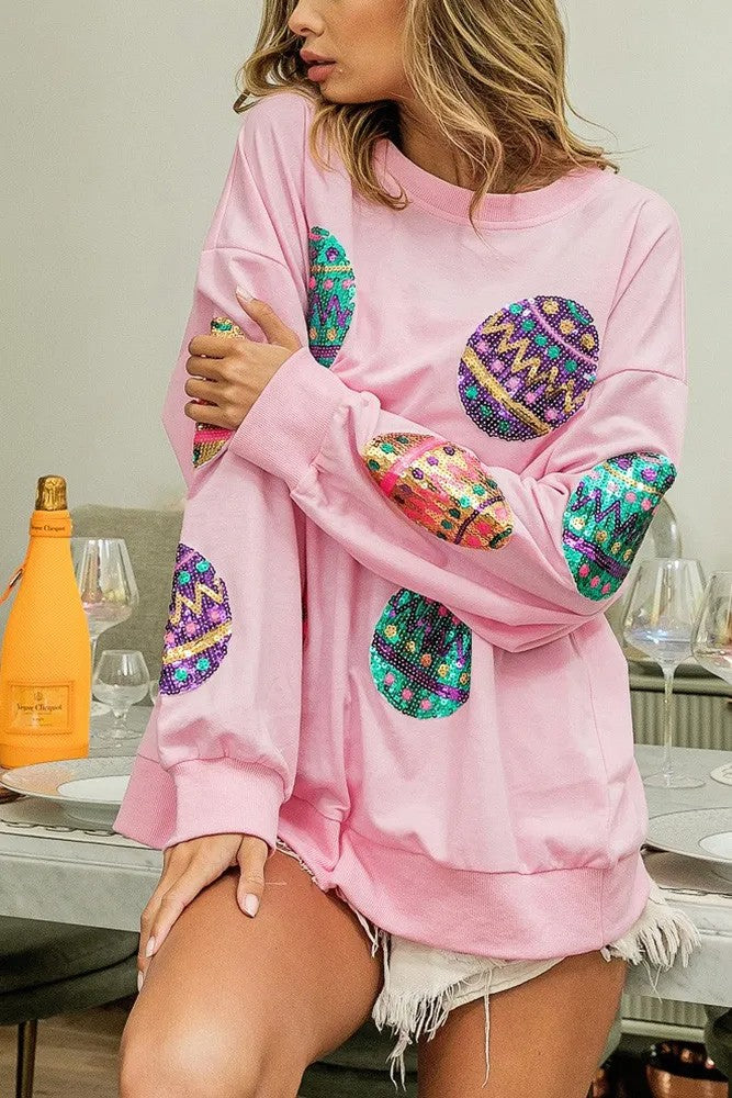 Sequin Easter Sweatshirt