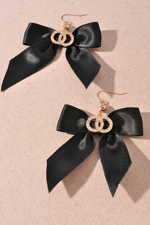 Chanel Inspired Bow Earrings