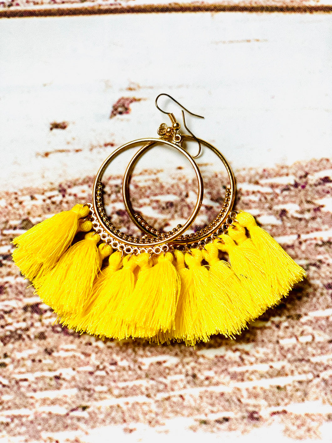 Tassel Earrings In Yellow
