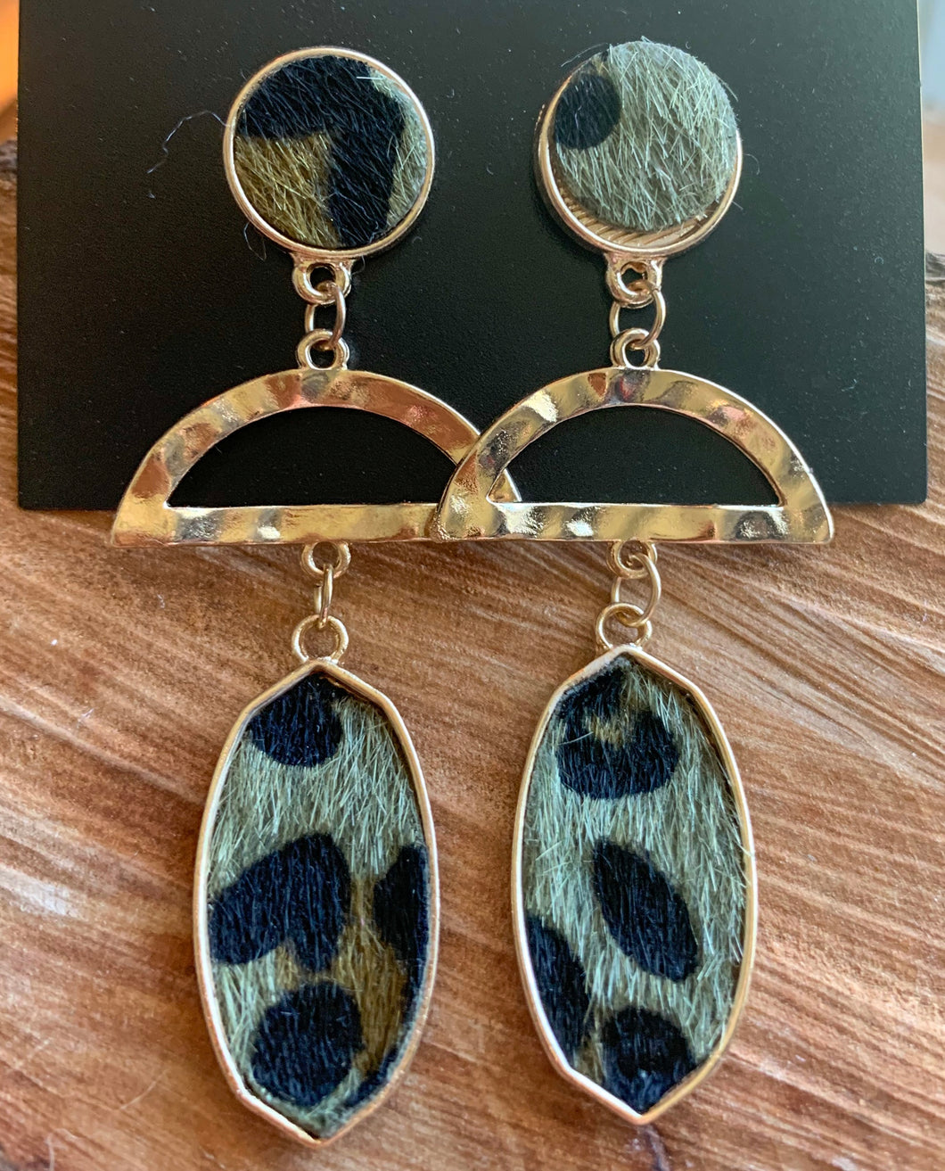 Animal Print Drop Earrings